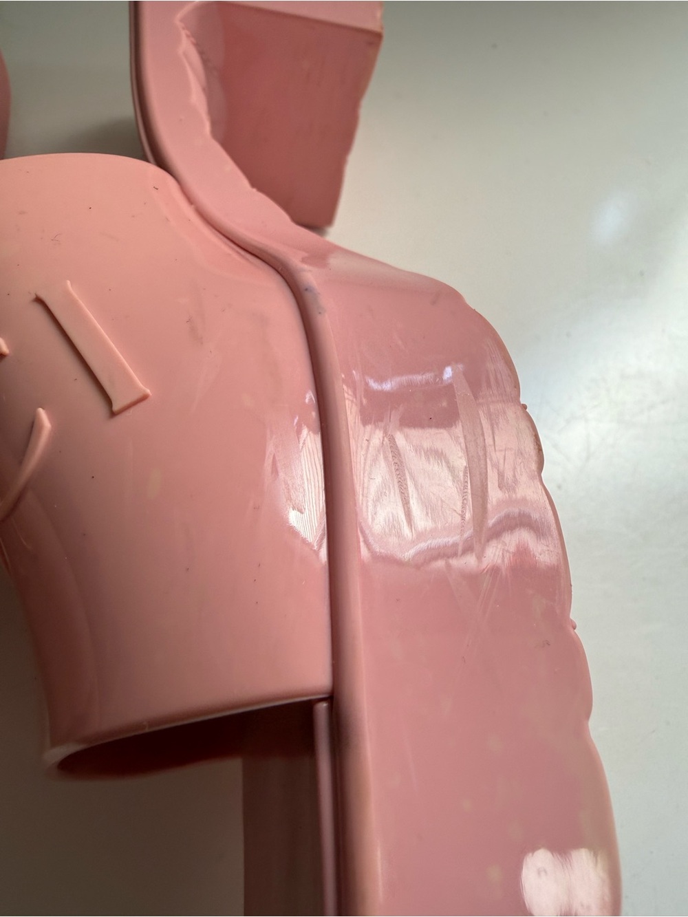 Gucci Rubber size 7 Pink Platform Slide Sandals with Embossed Logo Strap - Picture 11 of 15